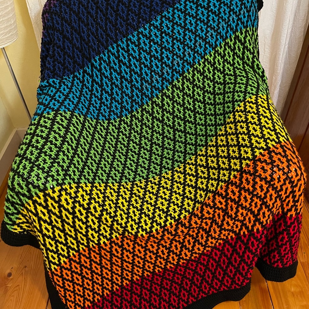 Crochet Caribbean coast multicultural afghan